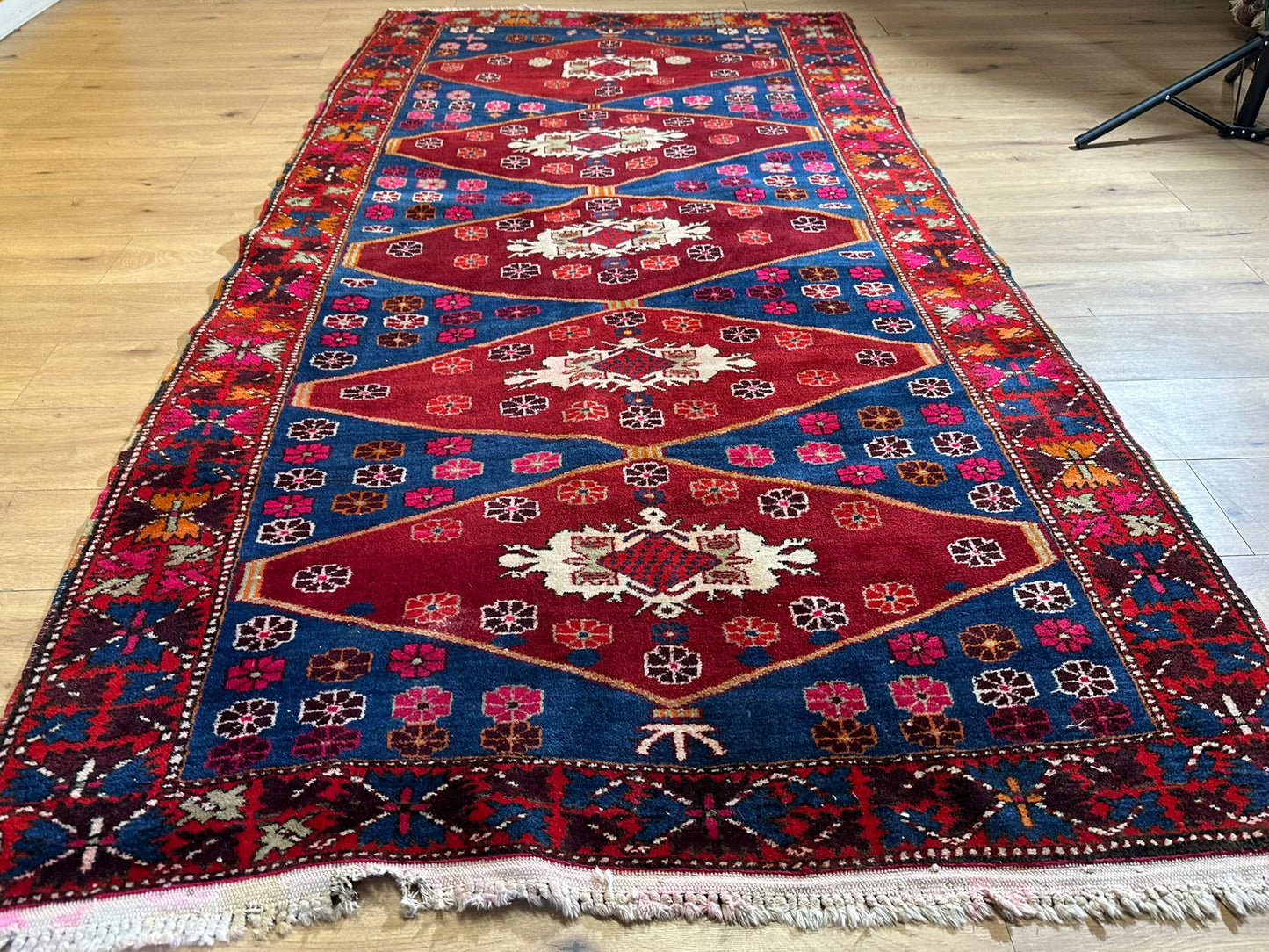 Titel: Orientteppich handgeknüpft Bidjar Malayer 280x145 cm