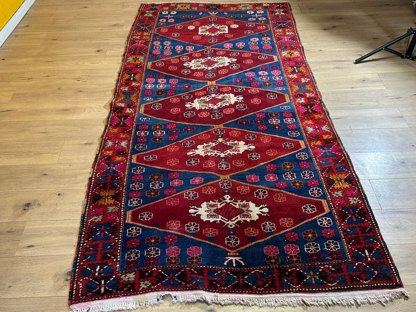 Titel: Orientteppich handgeknüpft Bidjar Malayer 280x145 cm