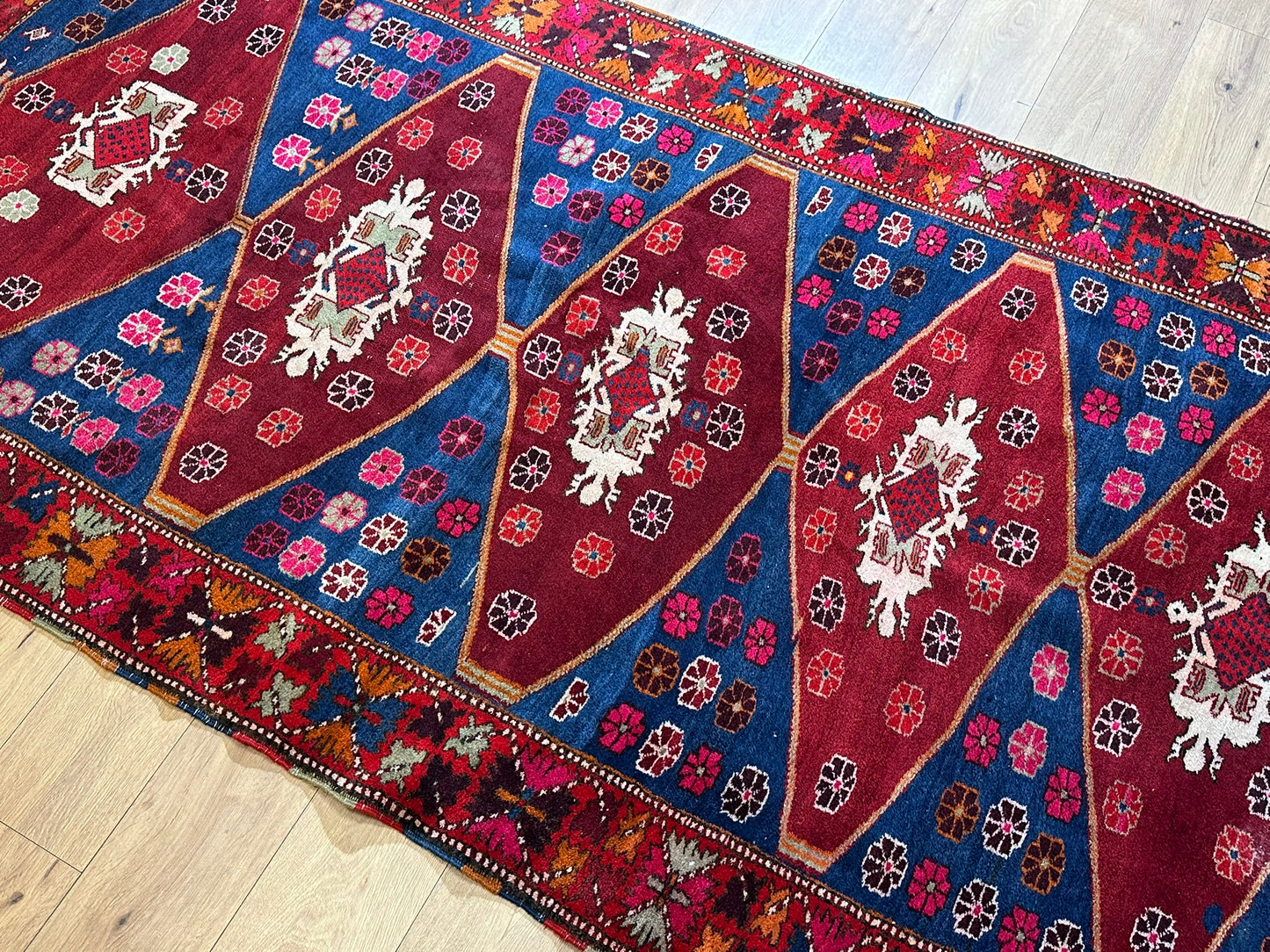 Titel: Orientteppich handgeknüpft Bidjar Malayer 280x145 cm