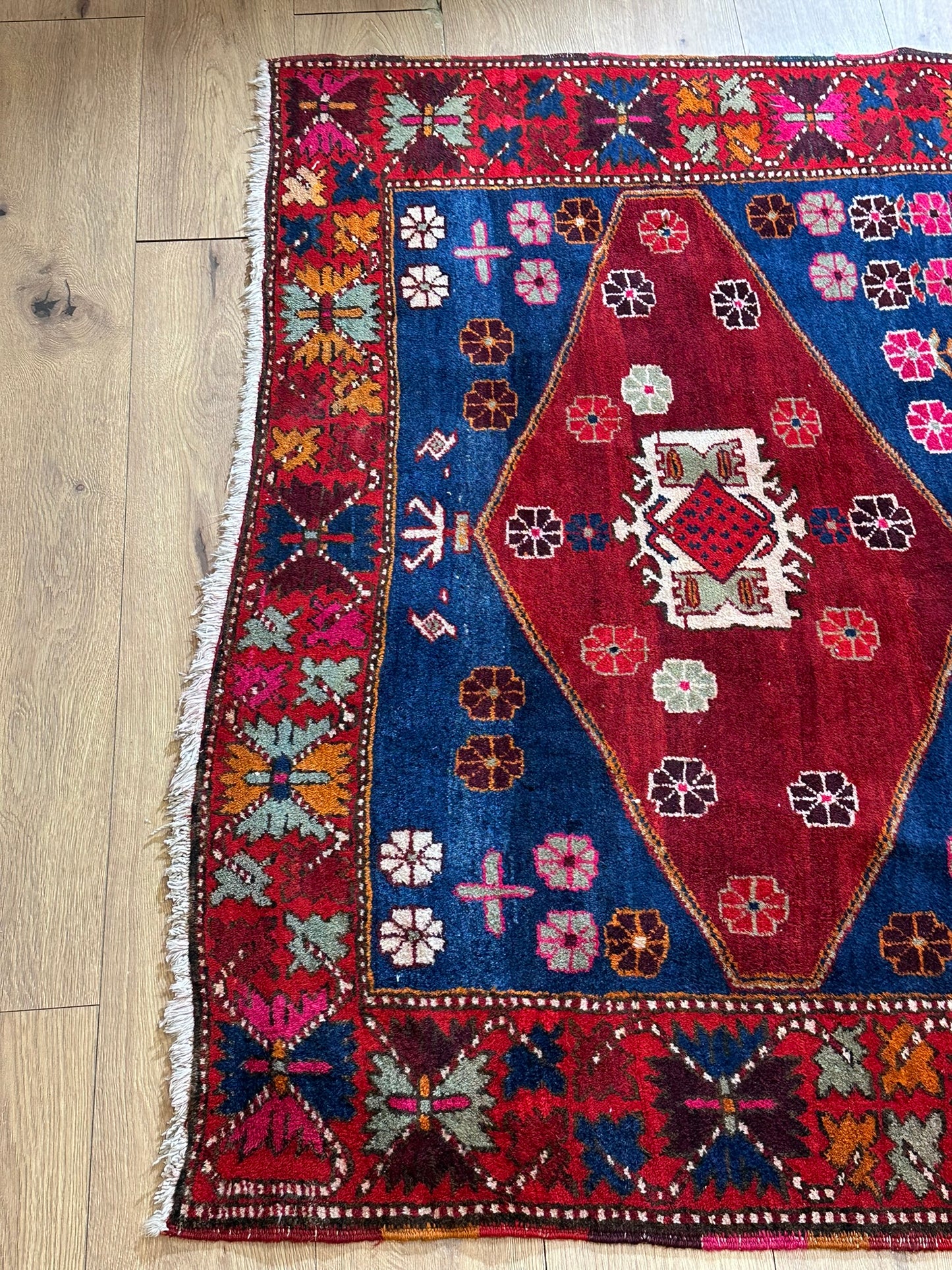 Titel: Orientteppich handgeknüpft Bidjar Malayer 280x145 cm