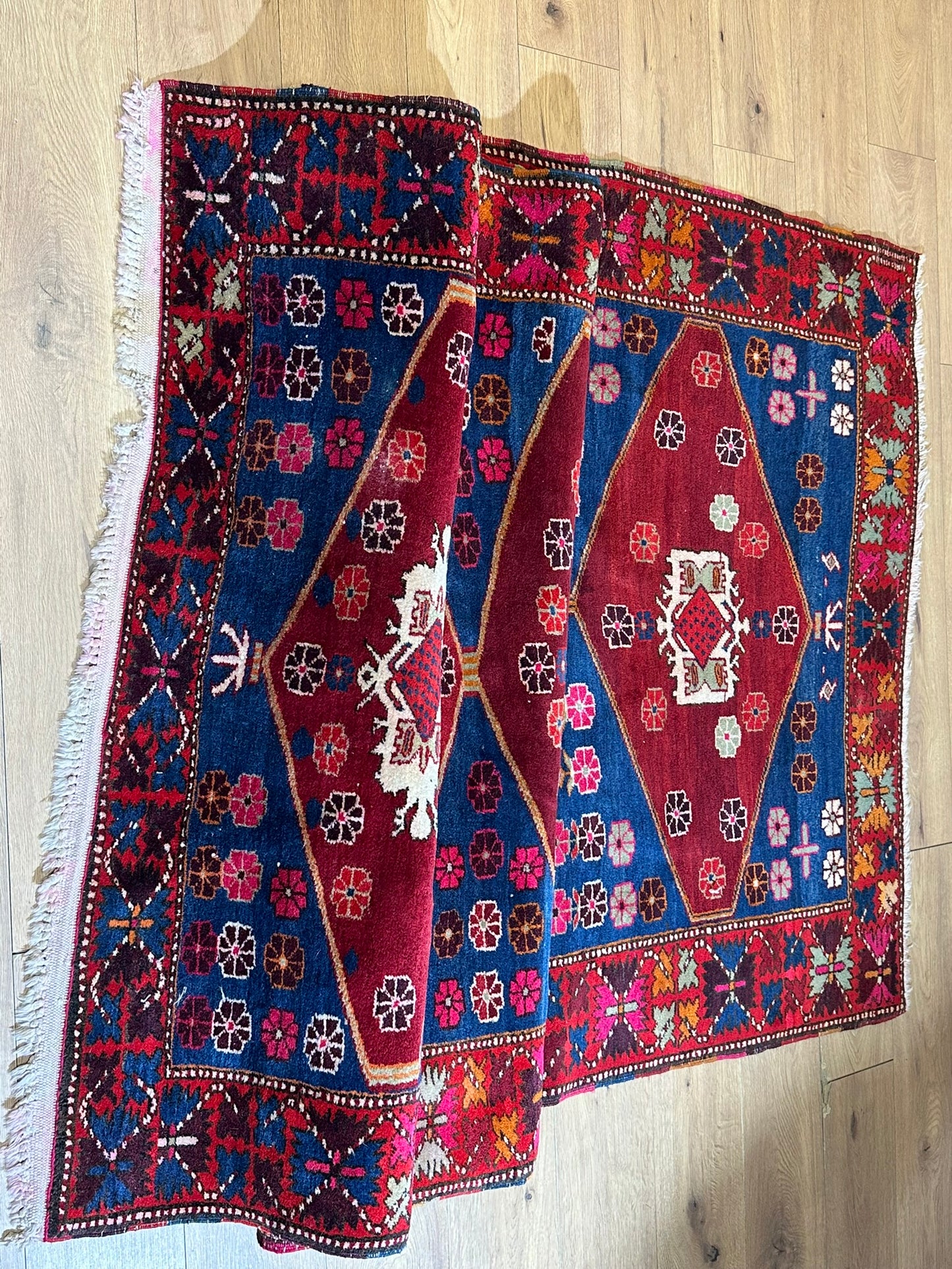 Titel: Orientteppich handgeknüpft Bidjar Malayer 280x145 cm