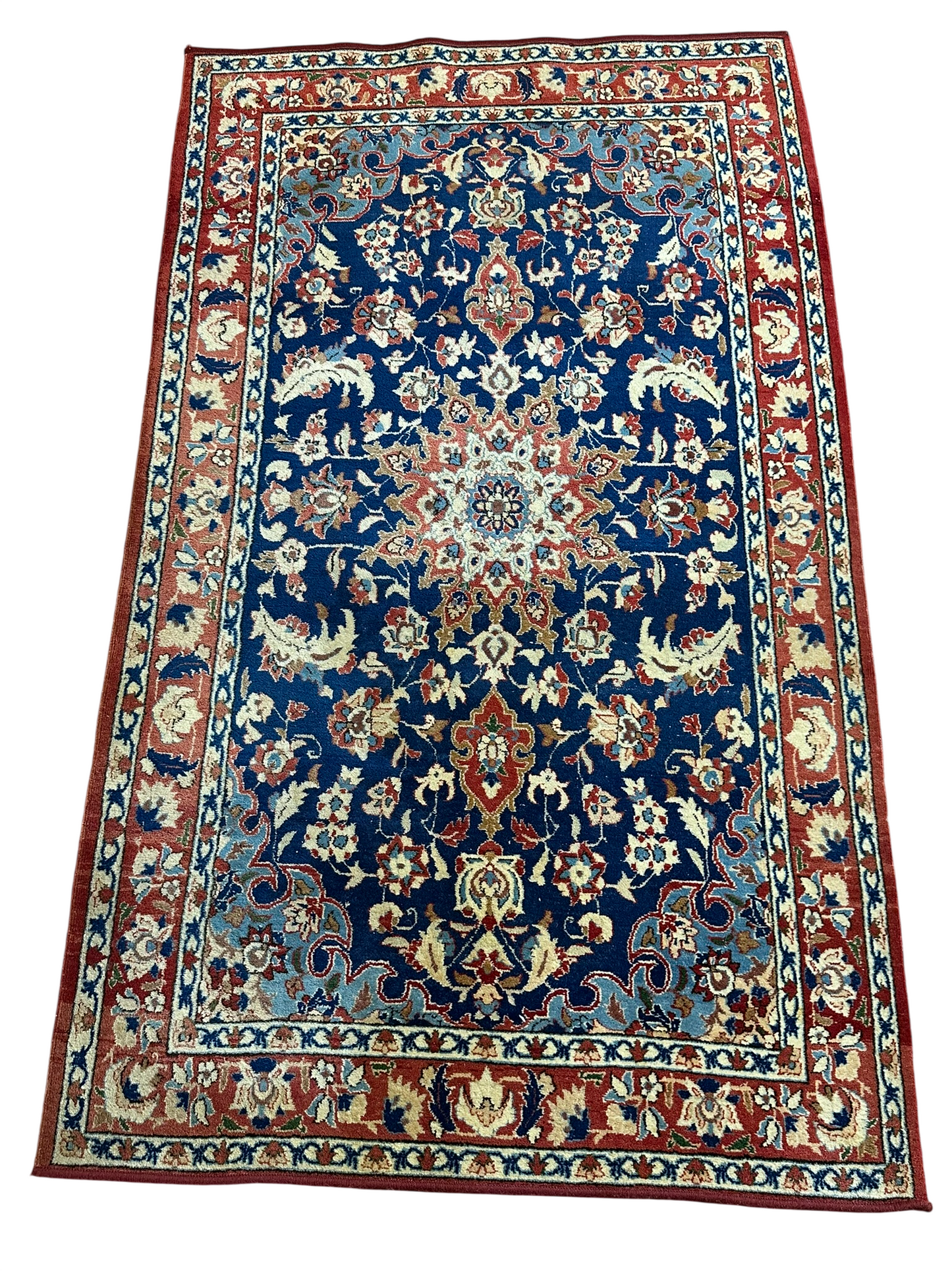 Antiker Orientteppich handgeknüpft Isfahan 174x103 cm