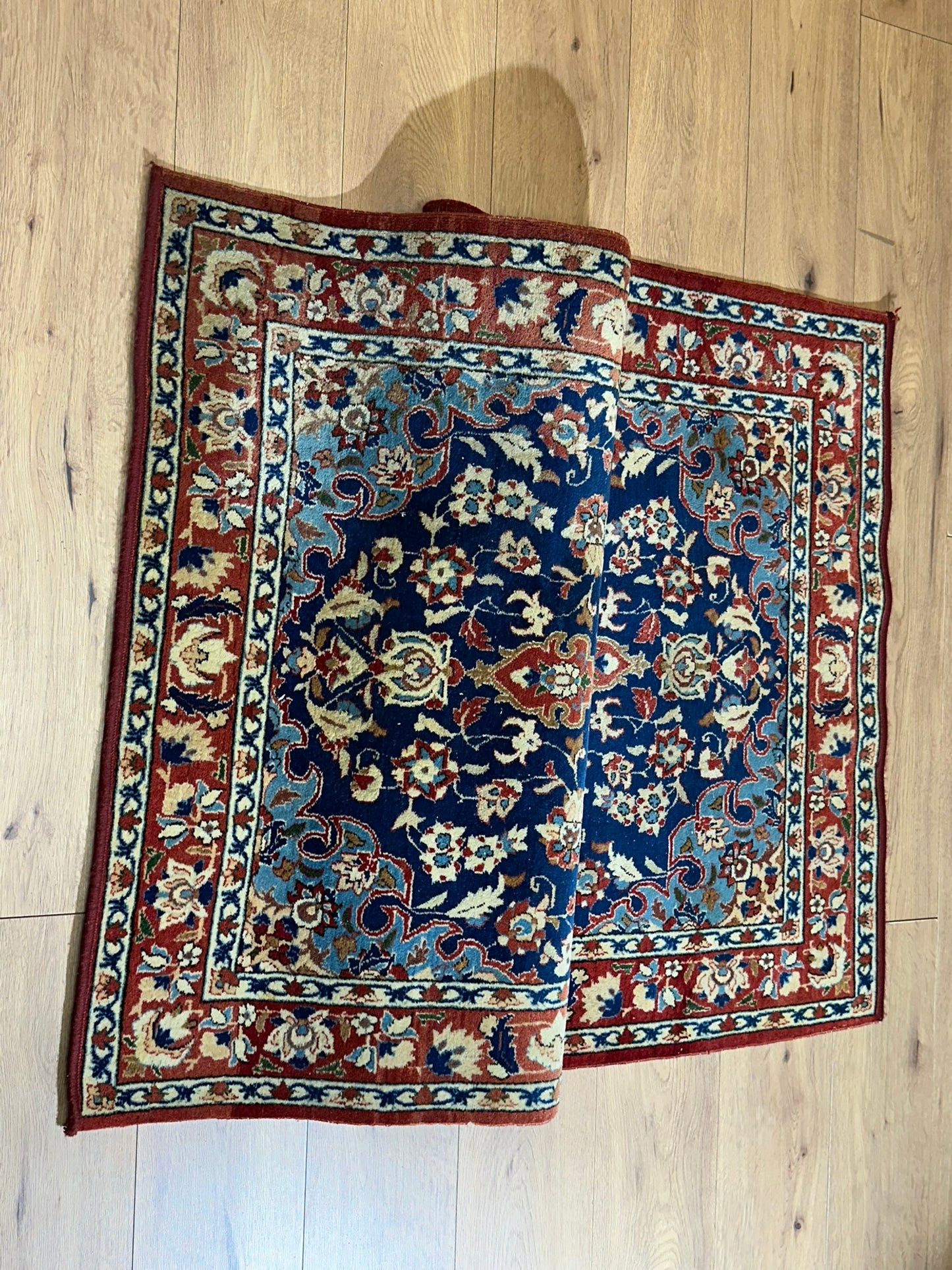 Antiker Orientteppich handgeknüpft Isfahan 174x103 cm