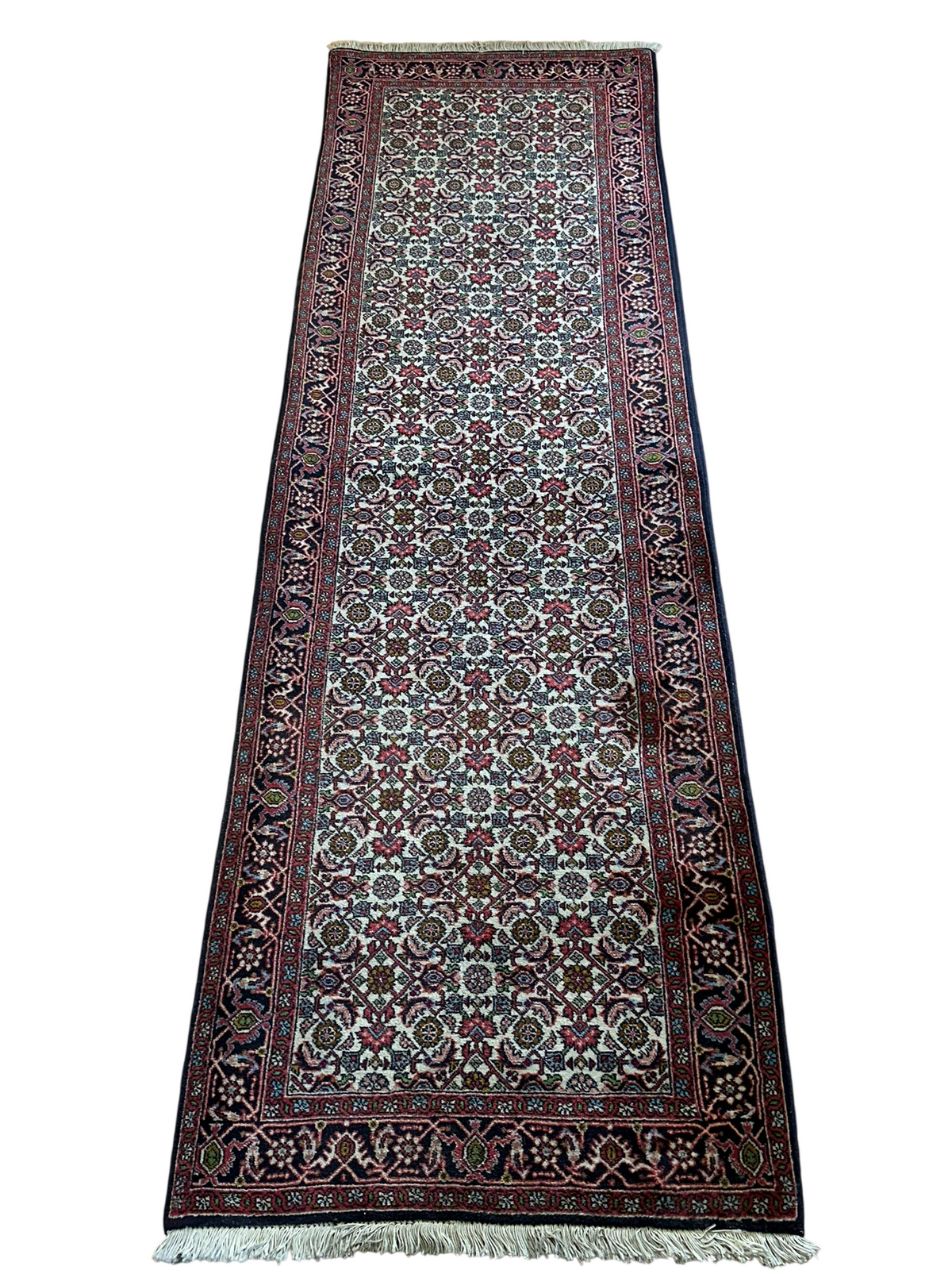 Orientteppich handgeknüpft Bidjar Läufer 243x72 cm
