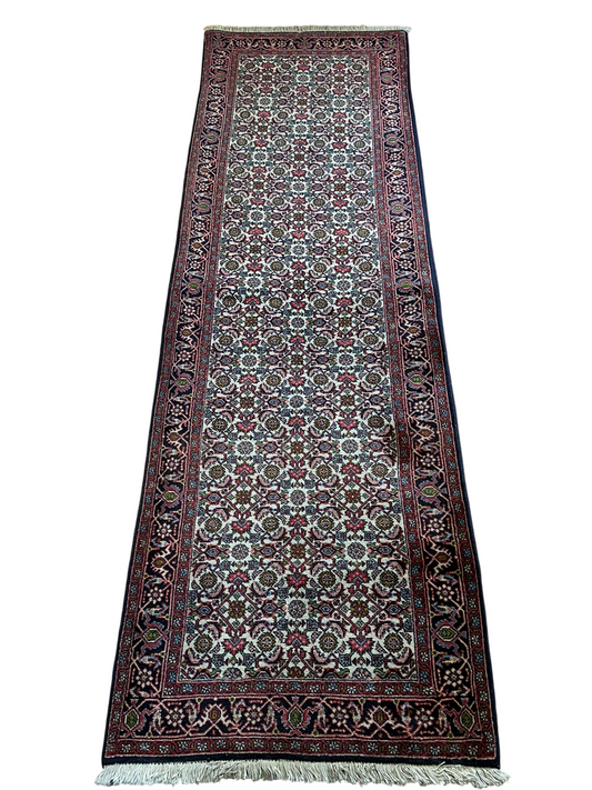 Orientteppich handgeknüpft Bidjar Läufer 243x72 cm