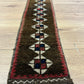 Antik Orientteppich handgeknüpft Zeltbehang naturfarben 84x17 cm