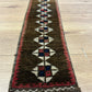 Antik Orientteppich handgeknüpft Zeltbehang naturfarben 84x17 cm