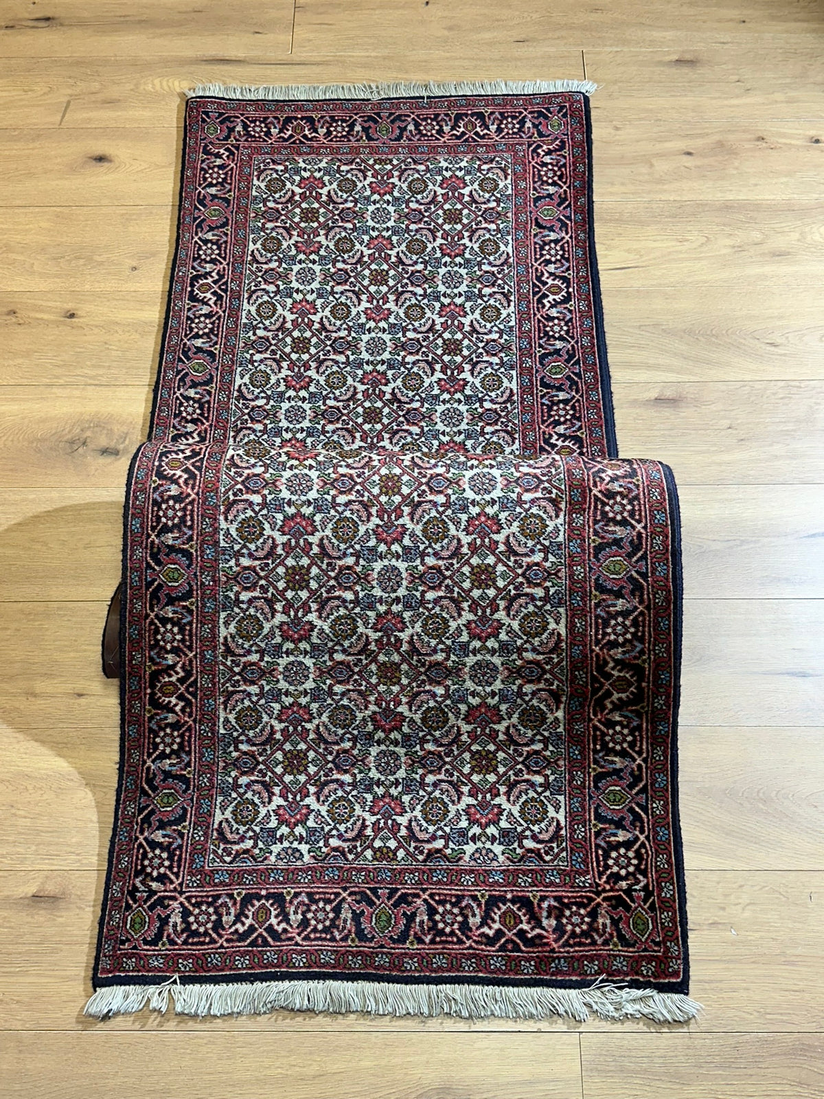 Orientteppich handgeknüpft Bidjar Läufer 243x72 cm