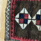 Antik Orientteppich handgeknüpft Zeltbehang naturfarben 84x17 cm