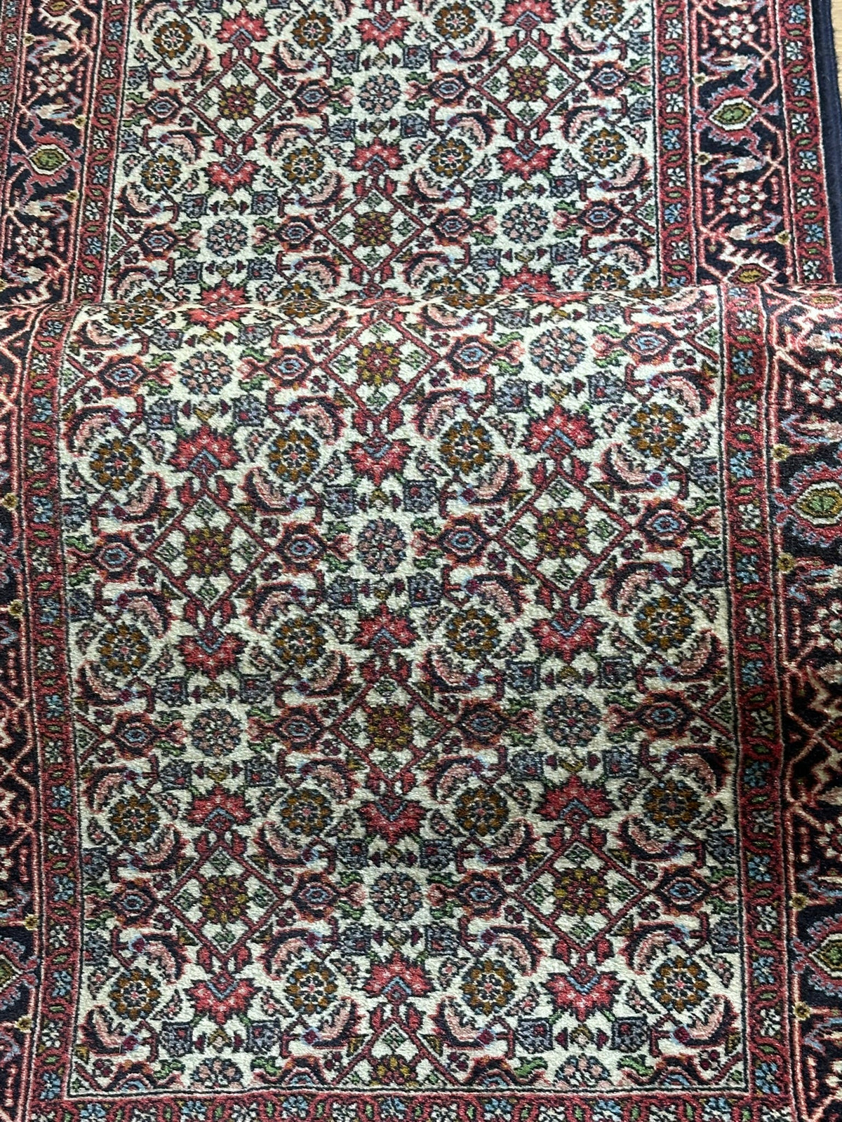 Orientteppich handgeknüpft Bidjar Läufer 243x72 cm