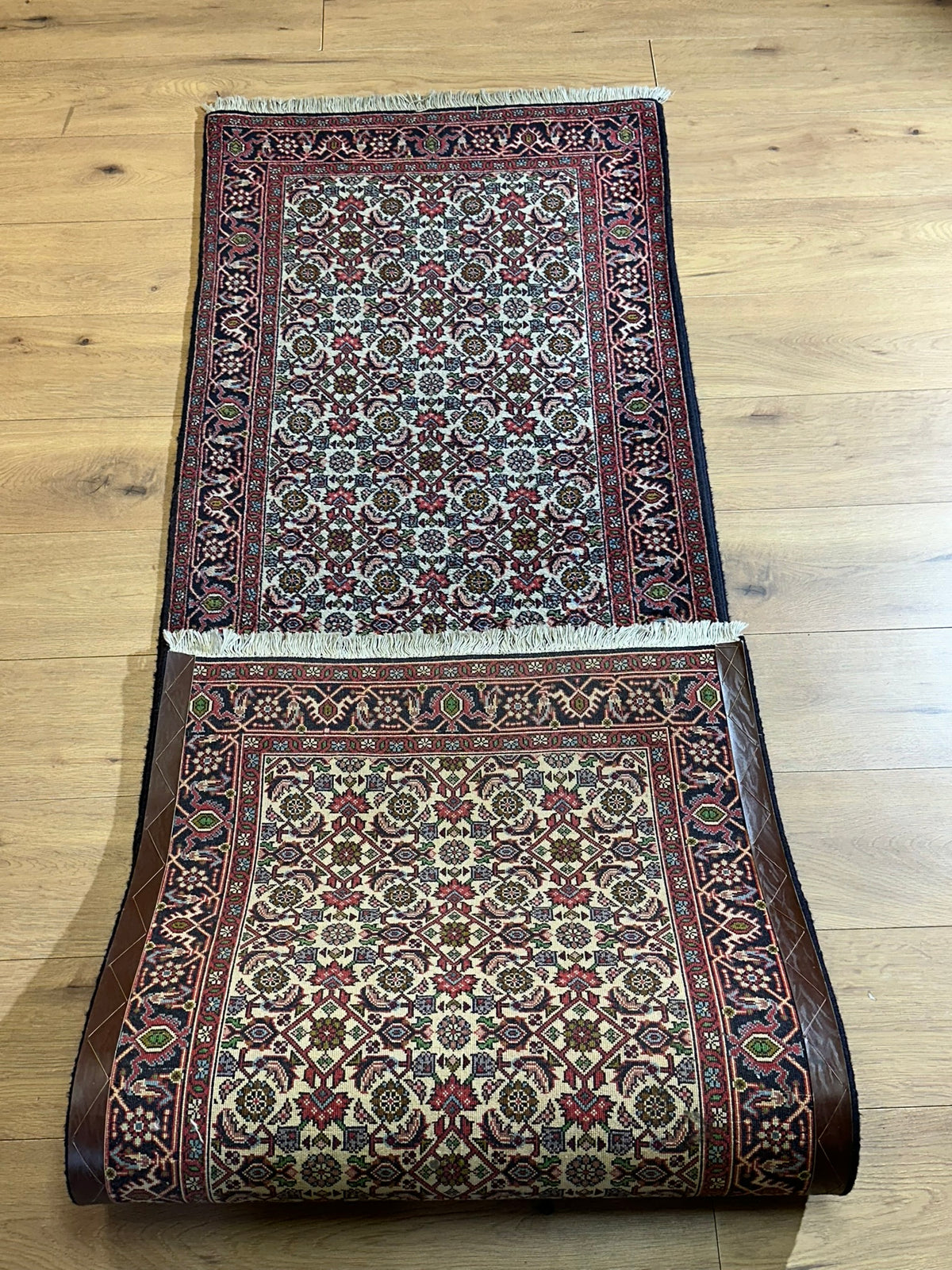 Orientteppich handgeknüpft Bidjar Läufer 243x72 cm