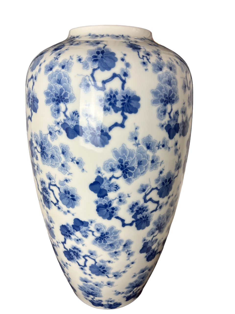 Königliche Eleganz: Heinrich Porzellan-Vase mit echtem Kobalt und Blumenmuster