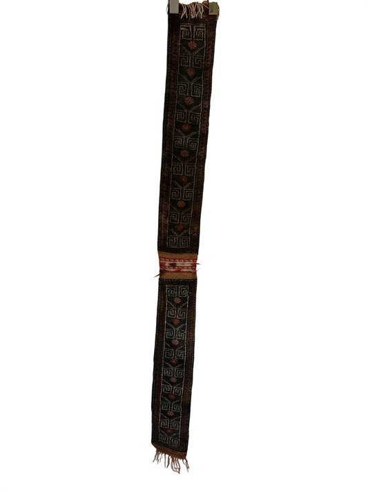 Antik Orientteppich handgeknüpft Zeltbehang naturfarben 180x17 cm