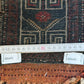Antik Orientteppich handgeknüpft Zeltbehang naturfarben 180x17 cm