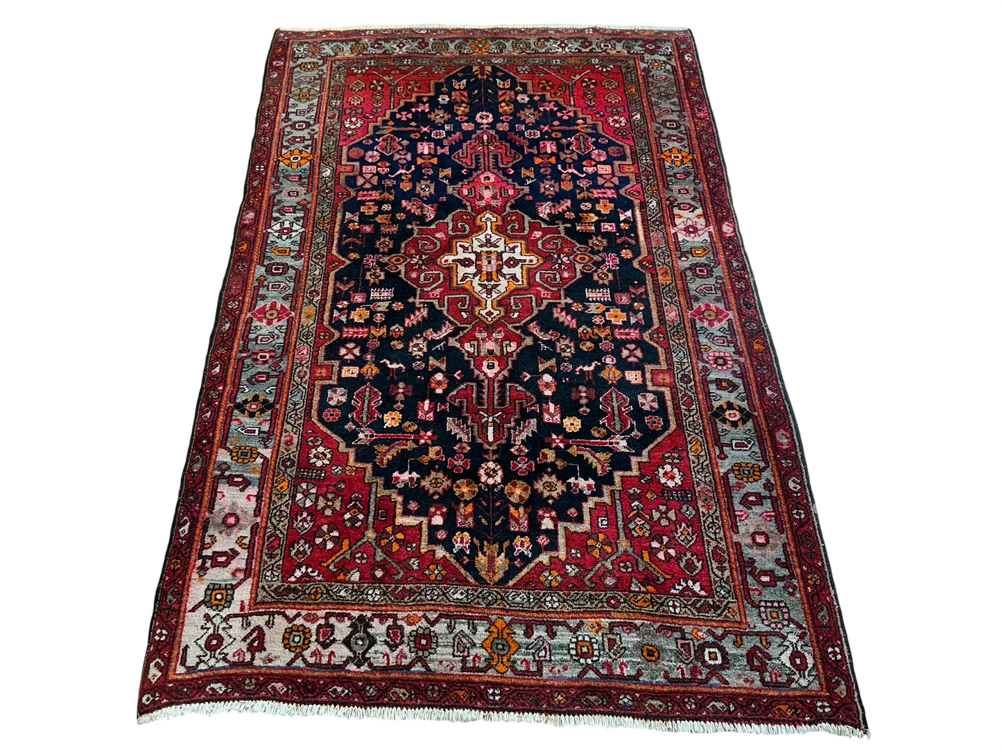 Handgeknüpfter Sarough Art Deco Orientteppich 203 x 132 cm
