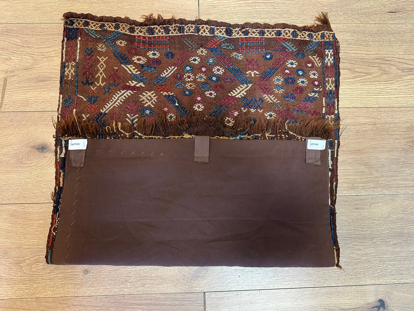 Antik Orientteppich handgeknüpft Anatolien Kelim naturfarben 85x60 cm