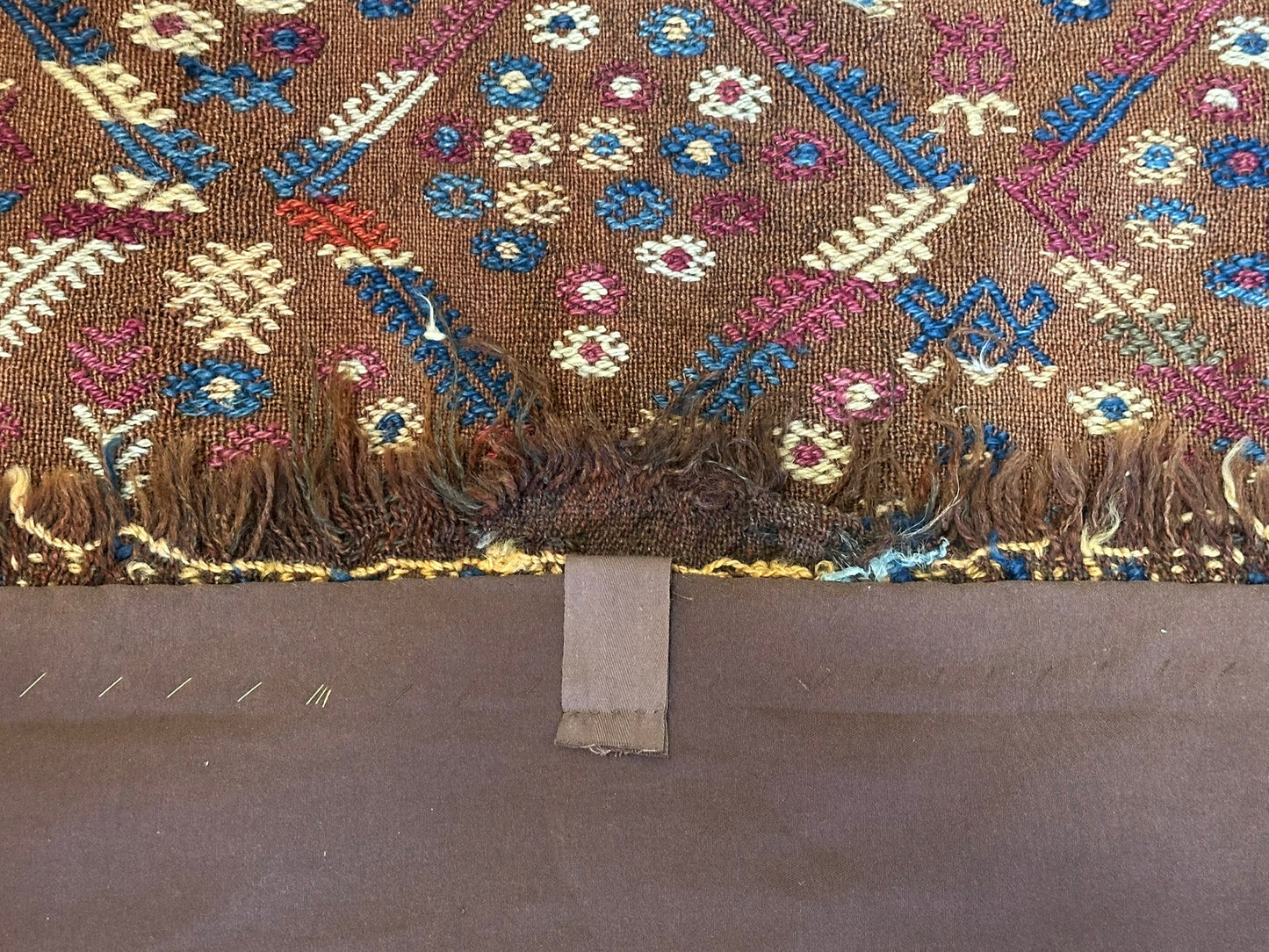 Antik Orientteppich handgeknüpft Anatolien Kelim naturfarben 85x60 cm