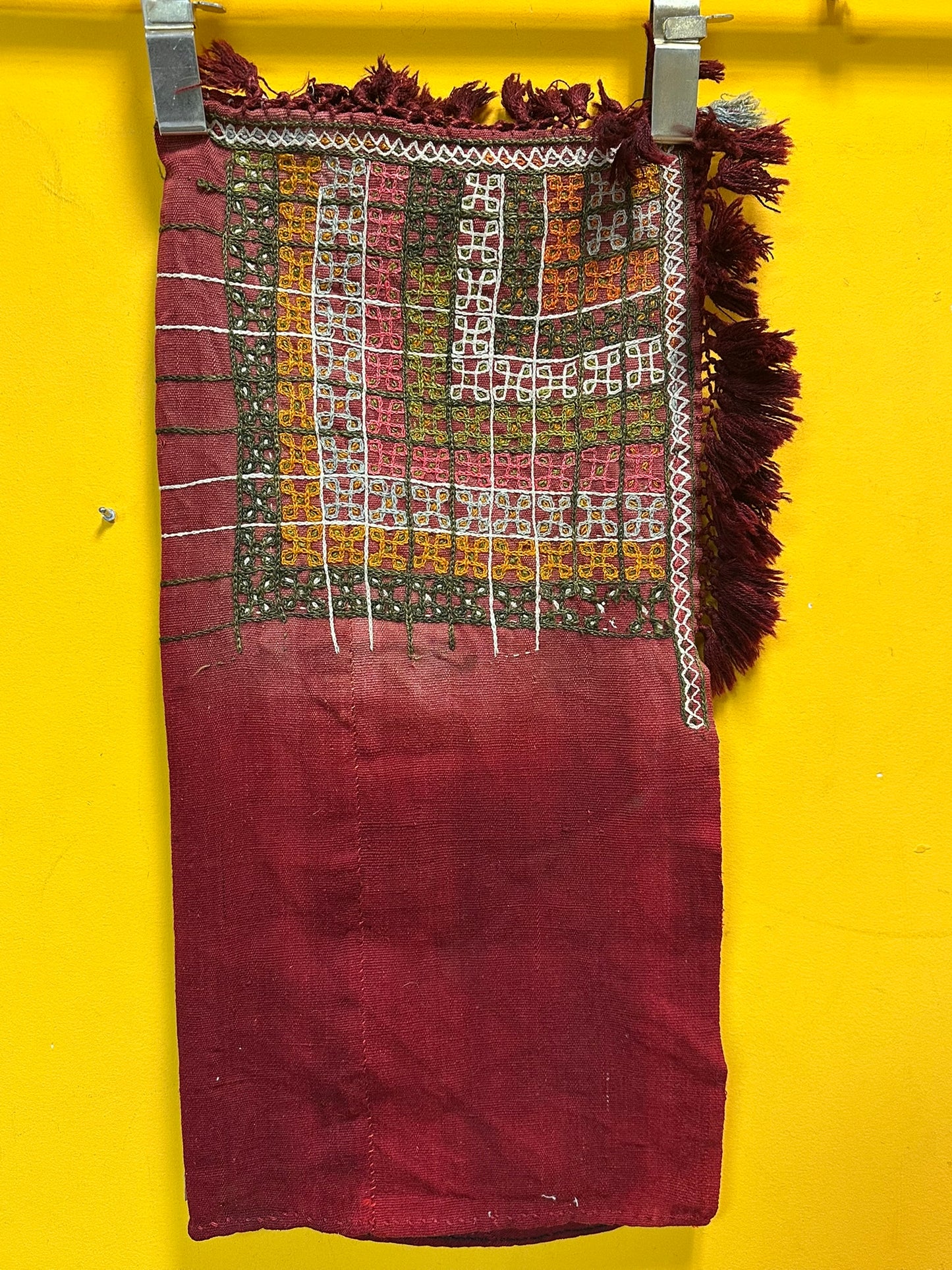 Antik Orientteppich handgeknüpft Anatolien Kelim Nturfarben 78x38 cm
