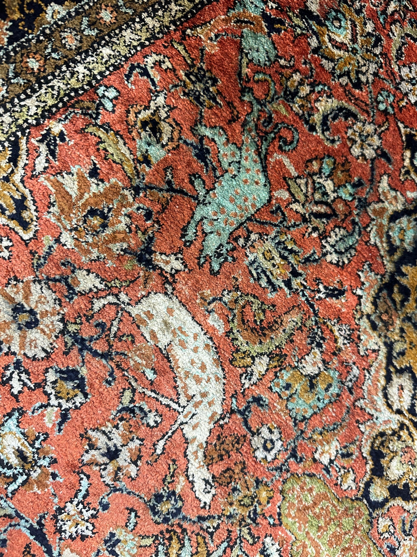Handgeknüpfter Perser Orientteppich - Feiner Ghom Seidenteppich 165x105cm