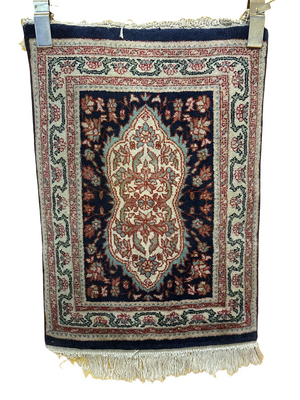Antik Orientteppich handgeknüpft Ghom Naturfarben 70x50 cm