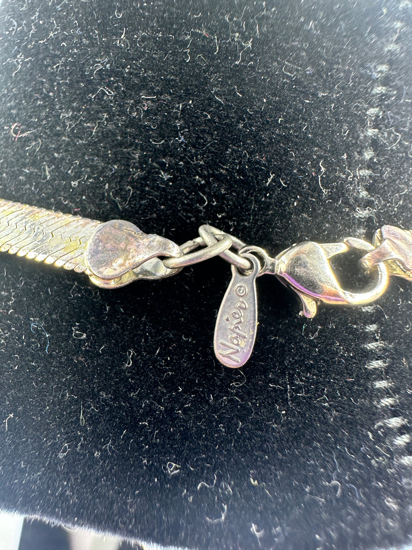 Vintage Silberfarbende Schlangenkette