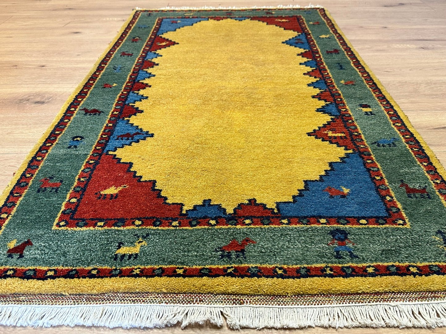 Handgeknüpfter Gabbeh Teppich Indien 157 x 97 cm