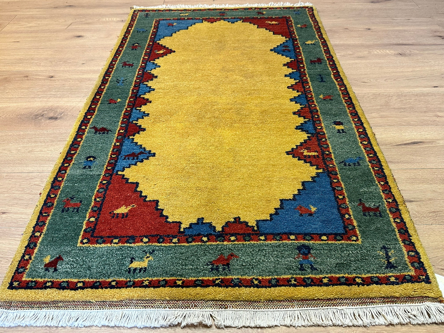 Handgeknüpfter Gabbeh Teppich Indien 157 x 97 cm