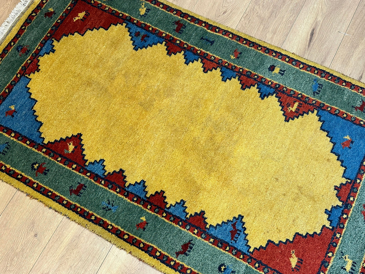 Handgeknüpfter Gabbeh Teppich Indien 157 x 97 cm