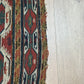 Antik Orientteppich handgeknüpft Sumack Kelim Naturfarben 50x45 cm