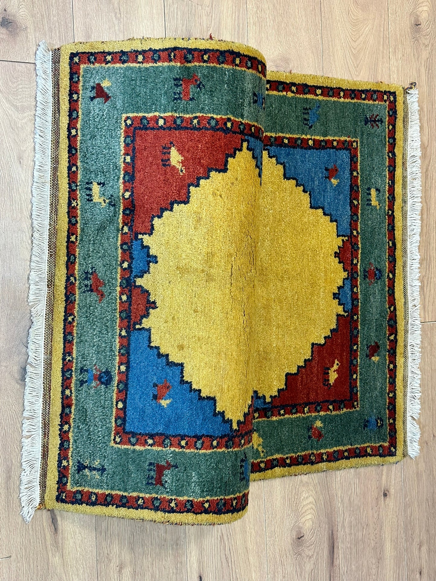Handgeknüpfter Gabbeh Teppich Indien 157 x 97 cm