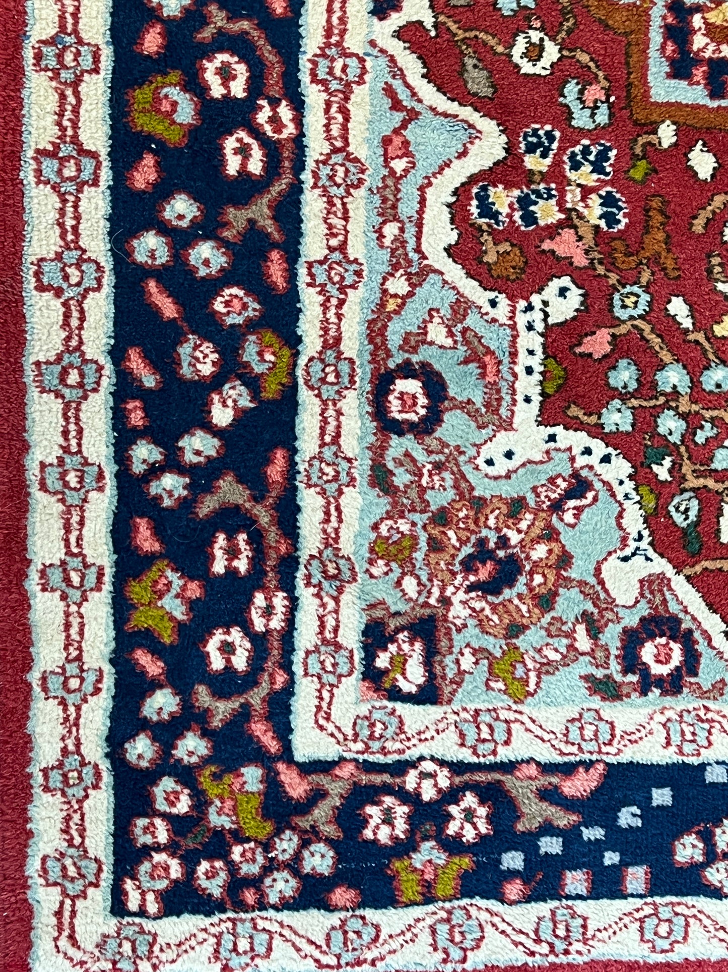 Handgeknüpfter Perser Orientteppich Isphahan Korkwolle 155x120 cm