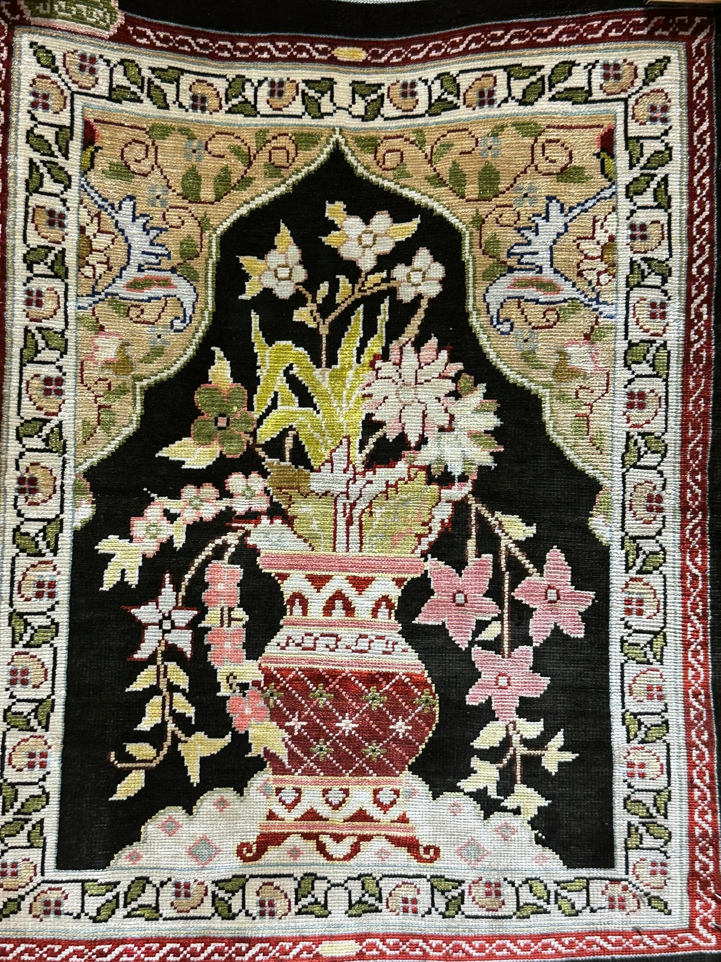 Orientteppich handgeknüpft Hereke Seide Lebensbaum 40x30 cm