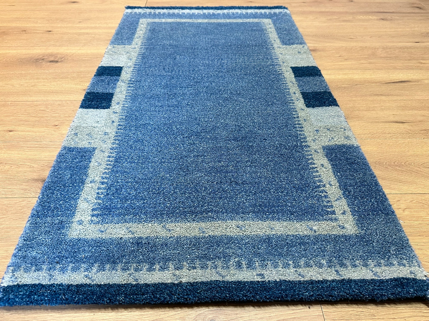 Handgeknüpfter Gabbeh Teppich Indien 140 x 73 cm