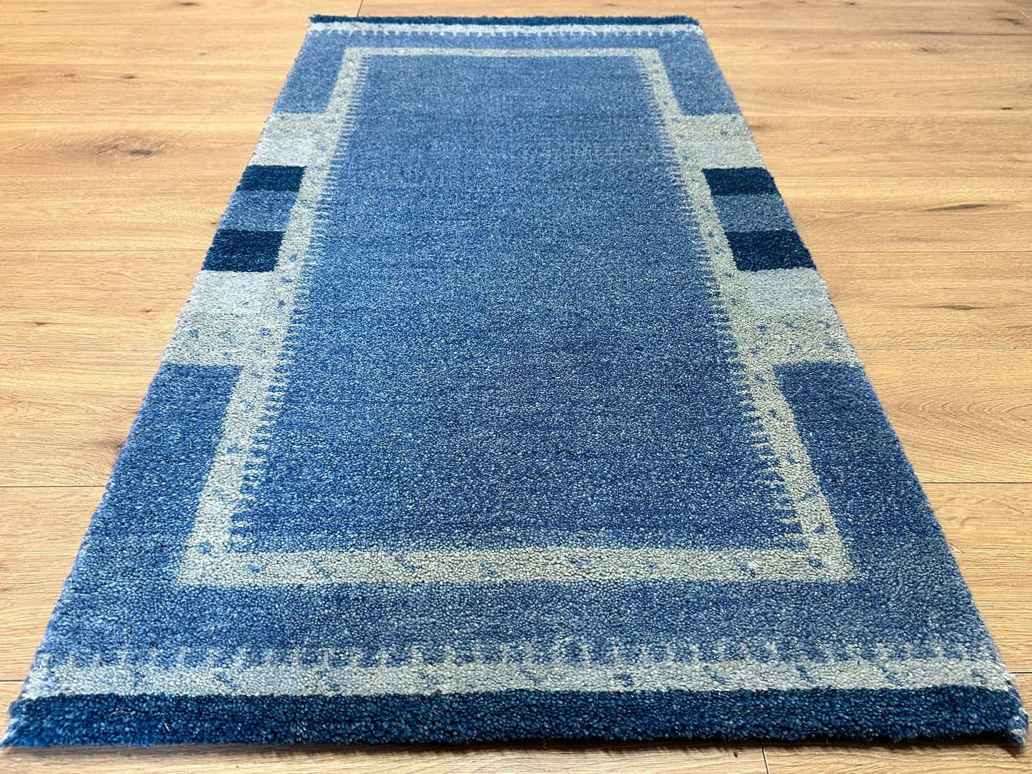Handgeknüpfter Gabbeh Teppich Indien 140 x 73 cm