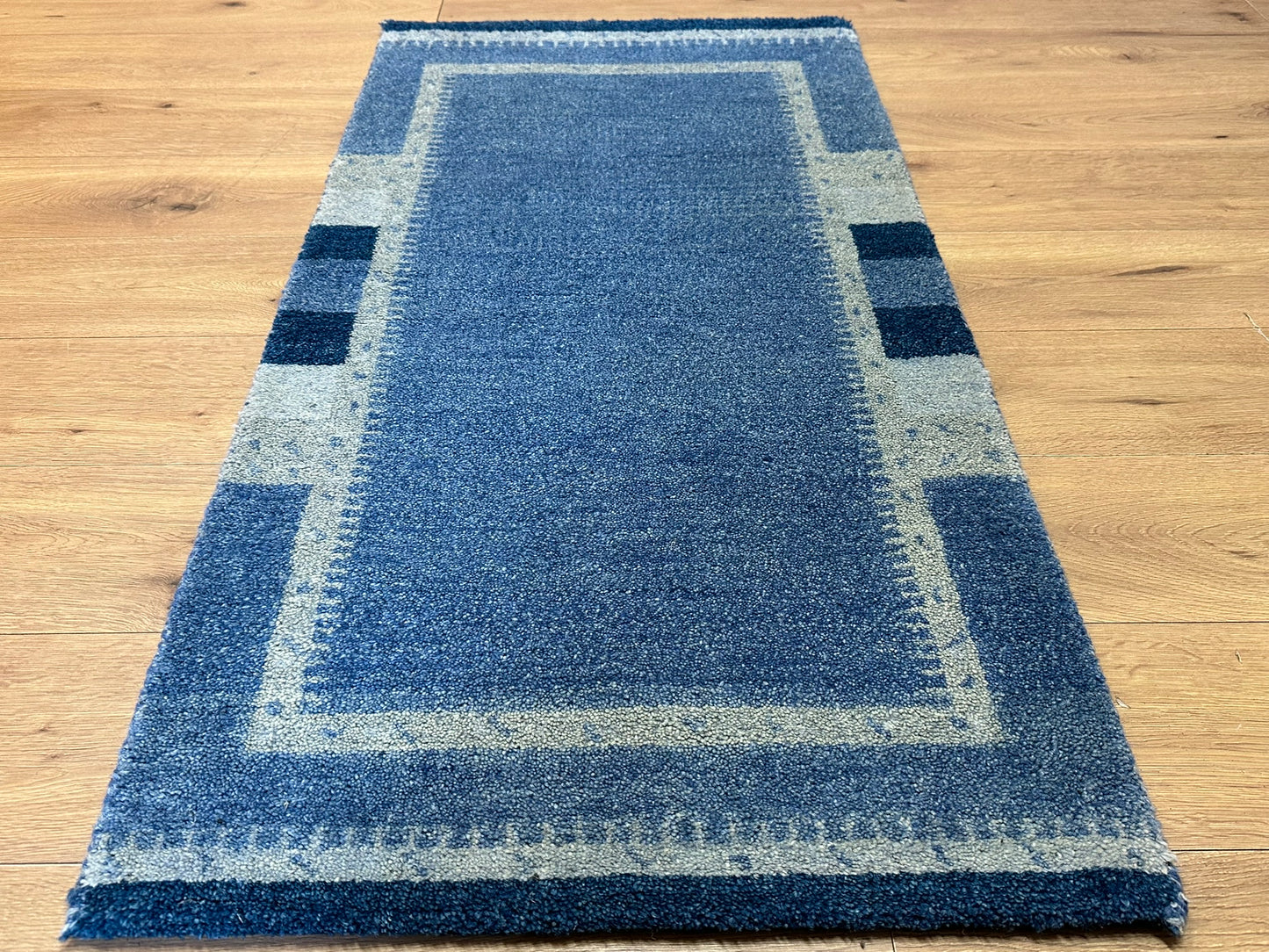 Handgeknüpfter Gabbeh Teppich Indien 140 x 73 cm