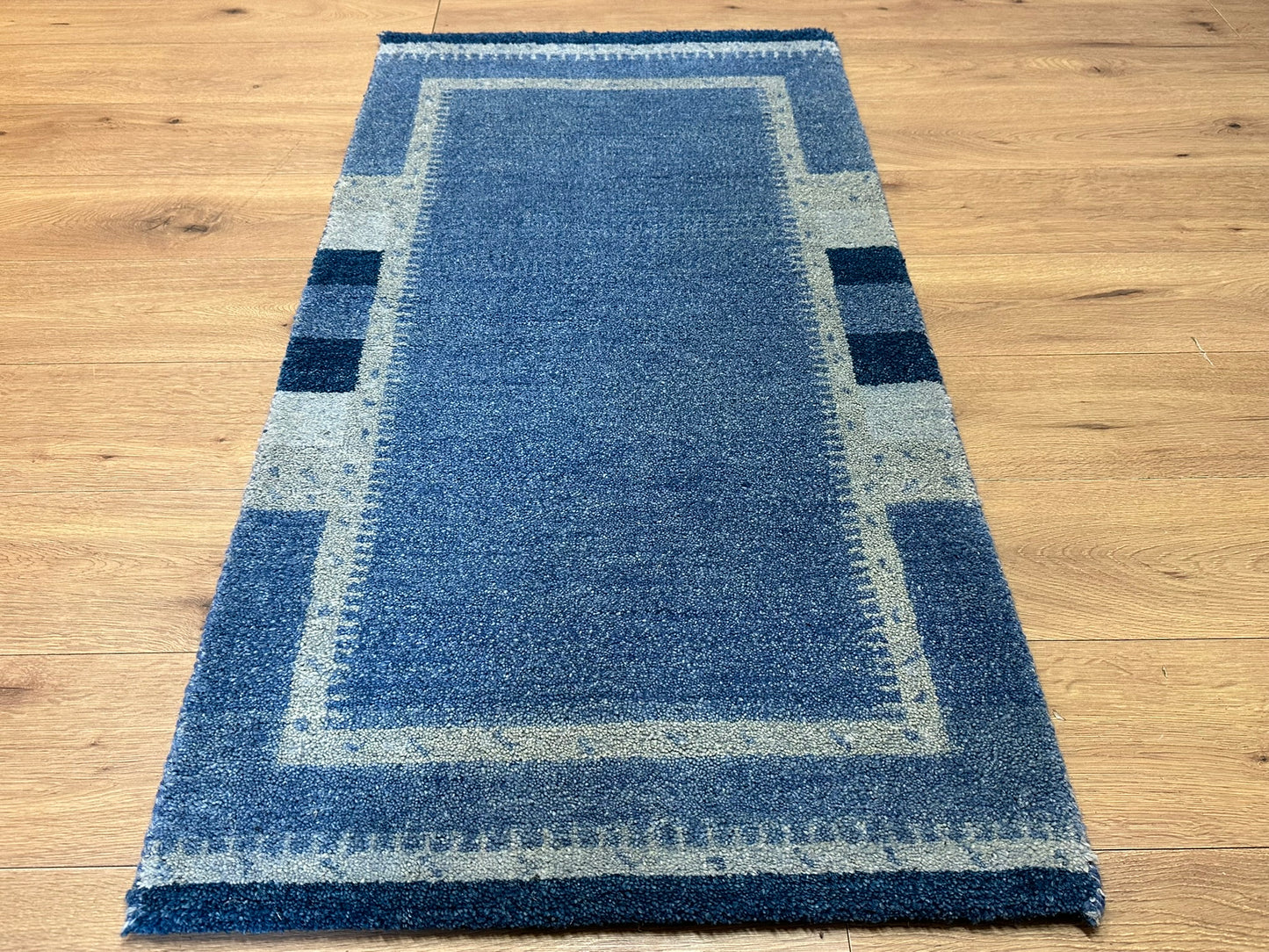 Handgeknüpfter Gabbeh Teppich Indien 140 x 73 cm