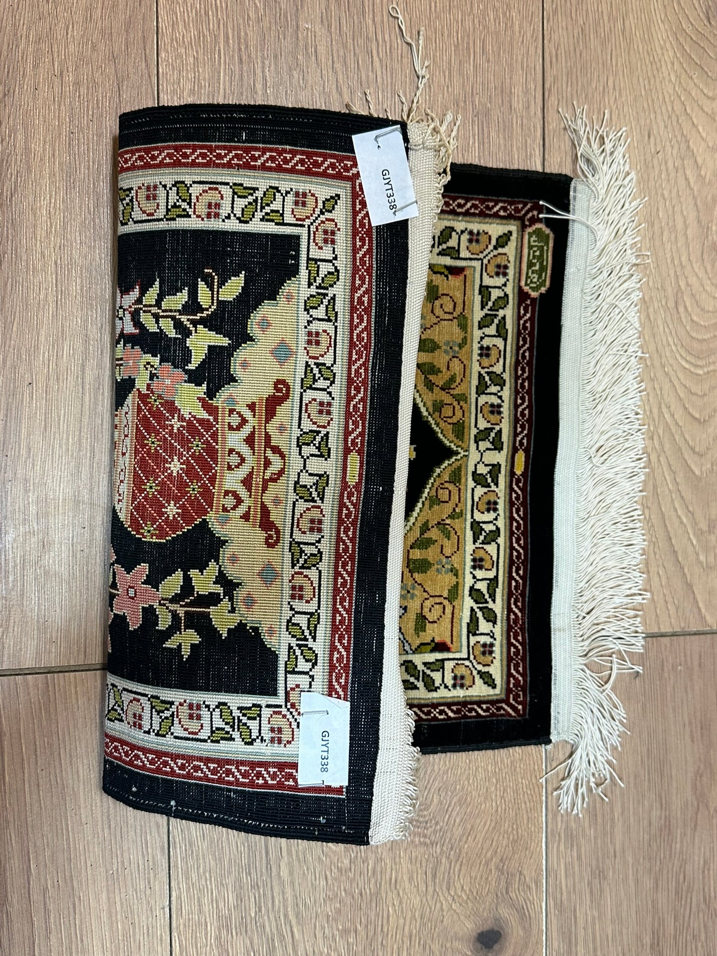 Orientteppich handgeknüpft Hereke Seide Lebensbaum 40x30 cm