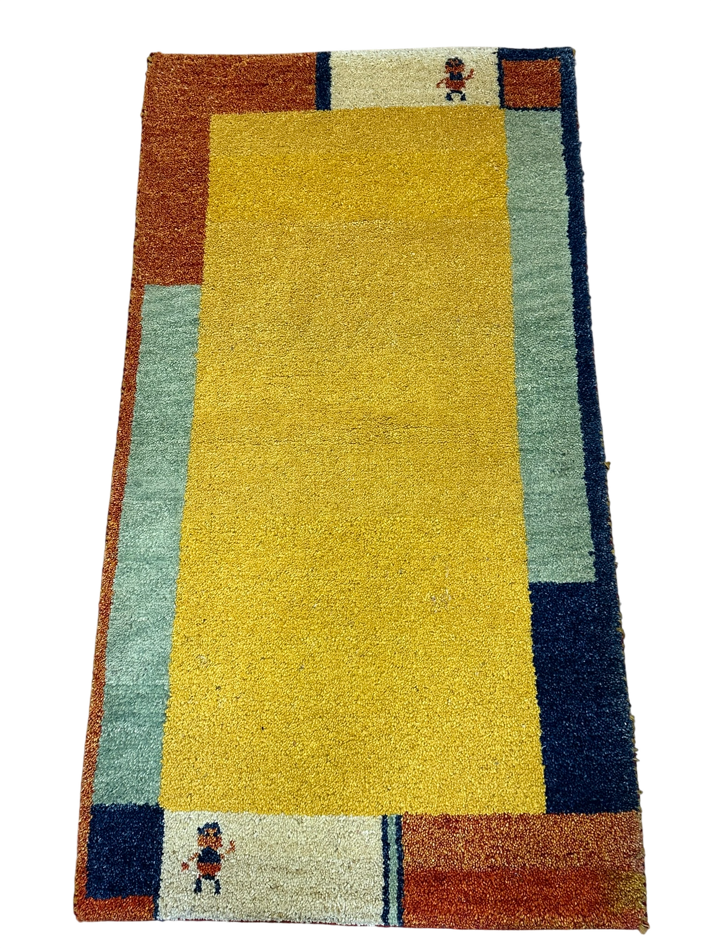 Handgeknüpfter Gabbeh Teppich Indien 135 x 72 cm