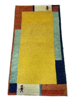 Handgeknüpfter Gabbeh Teppich Indien 135 x 72 cm