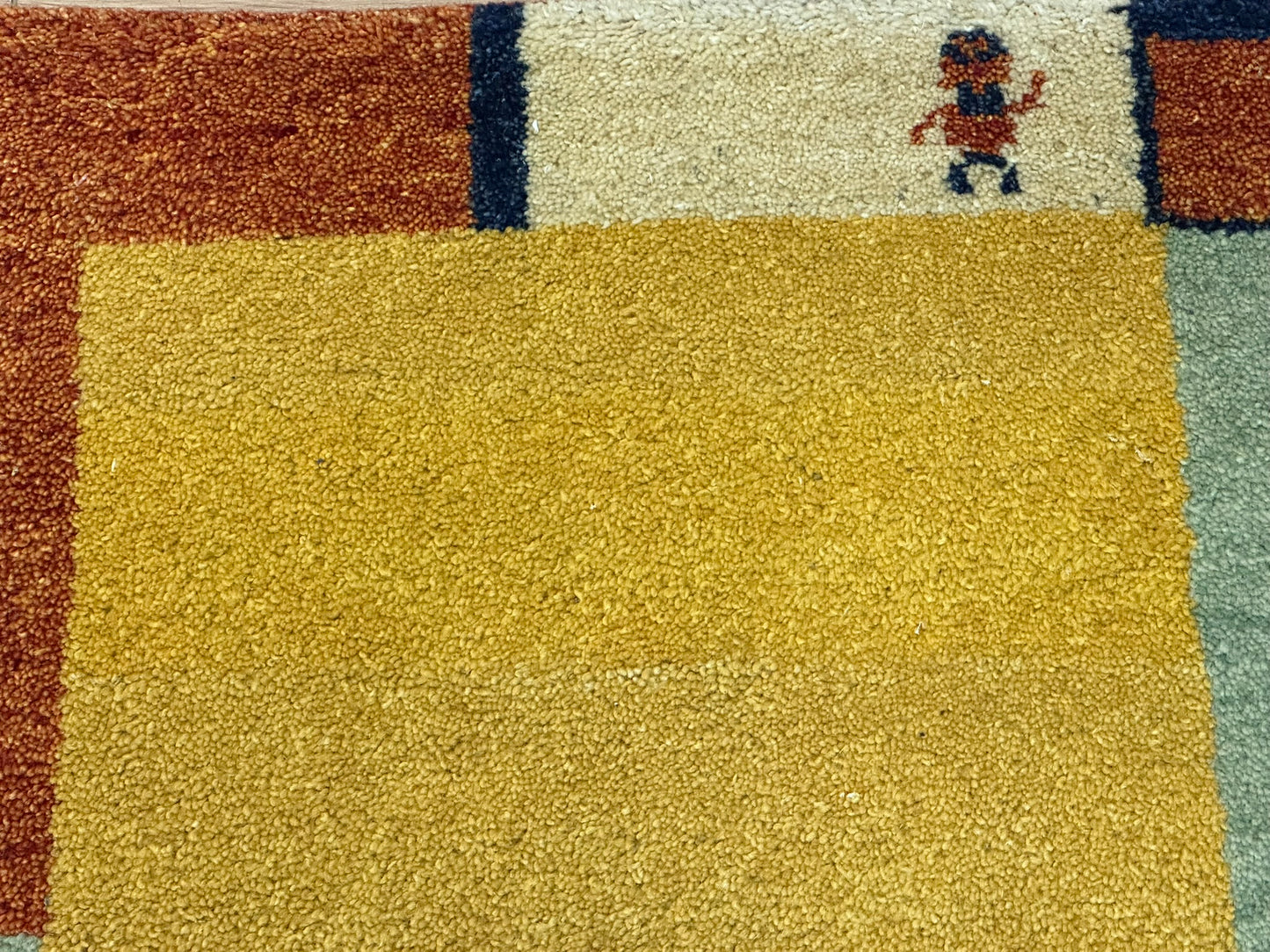 Handgeknüpfter Gabbeh Teppich Indien 135 x 72 cm