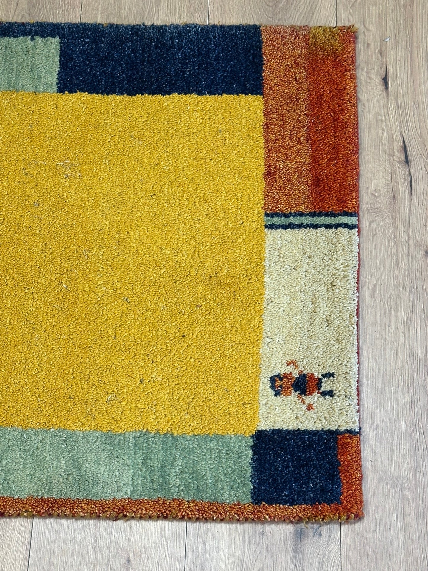 Handgeknüpfter Gabbeh Teppich Indien 135 x 72 cm