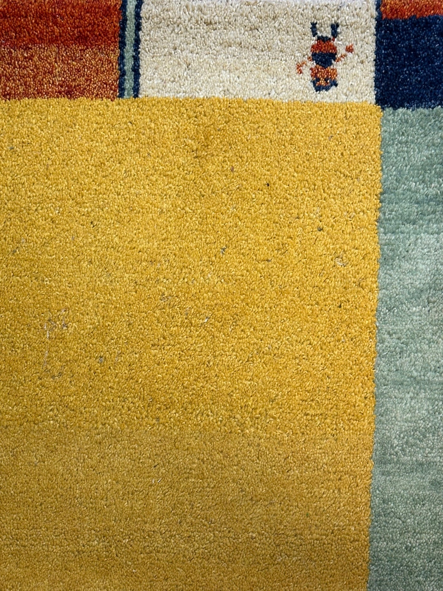 Handgeknüpfter Gabbeh Teppich Indien 135 x 72 cm