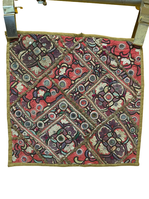 Antik Orientteppich handgeknüpft Turkmen Kelim Textil 40x40 cm