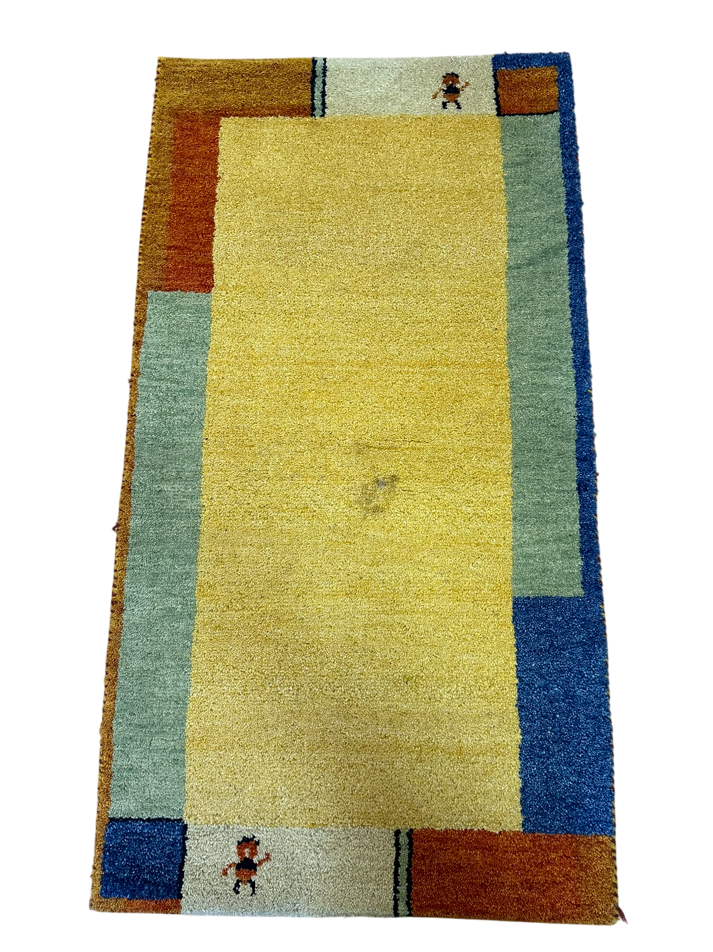 Handgeknüpfter Gabbeh Teppich Indien 140 x 70 cm