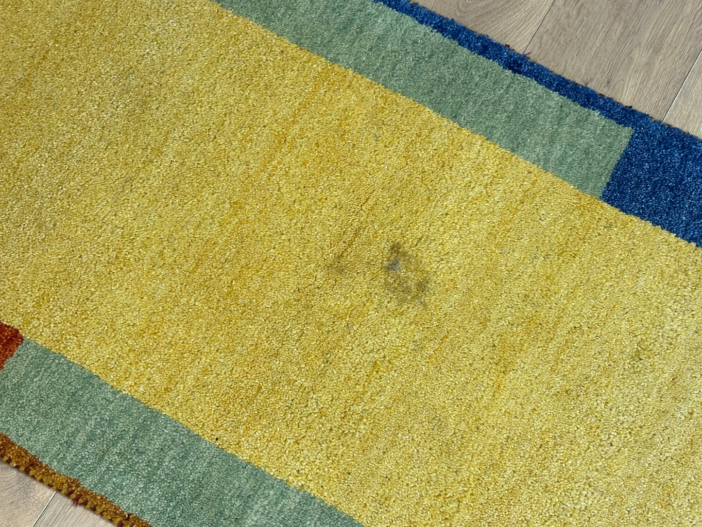 Handgeknüpfter Gabbeh Teppich Indien 140 x 70 cm