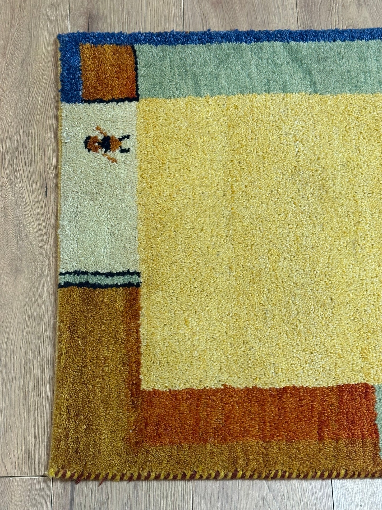 Handgeknüpfter Gabbeh Teppich Indien 140 x 70 cm