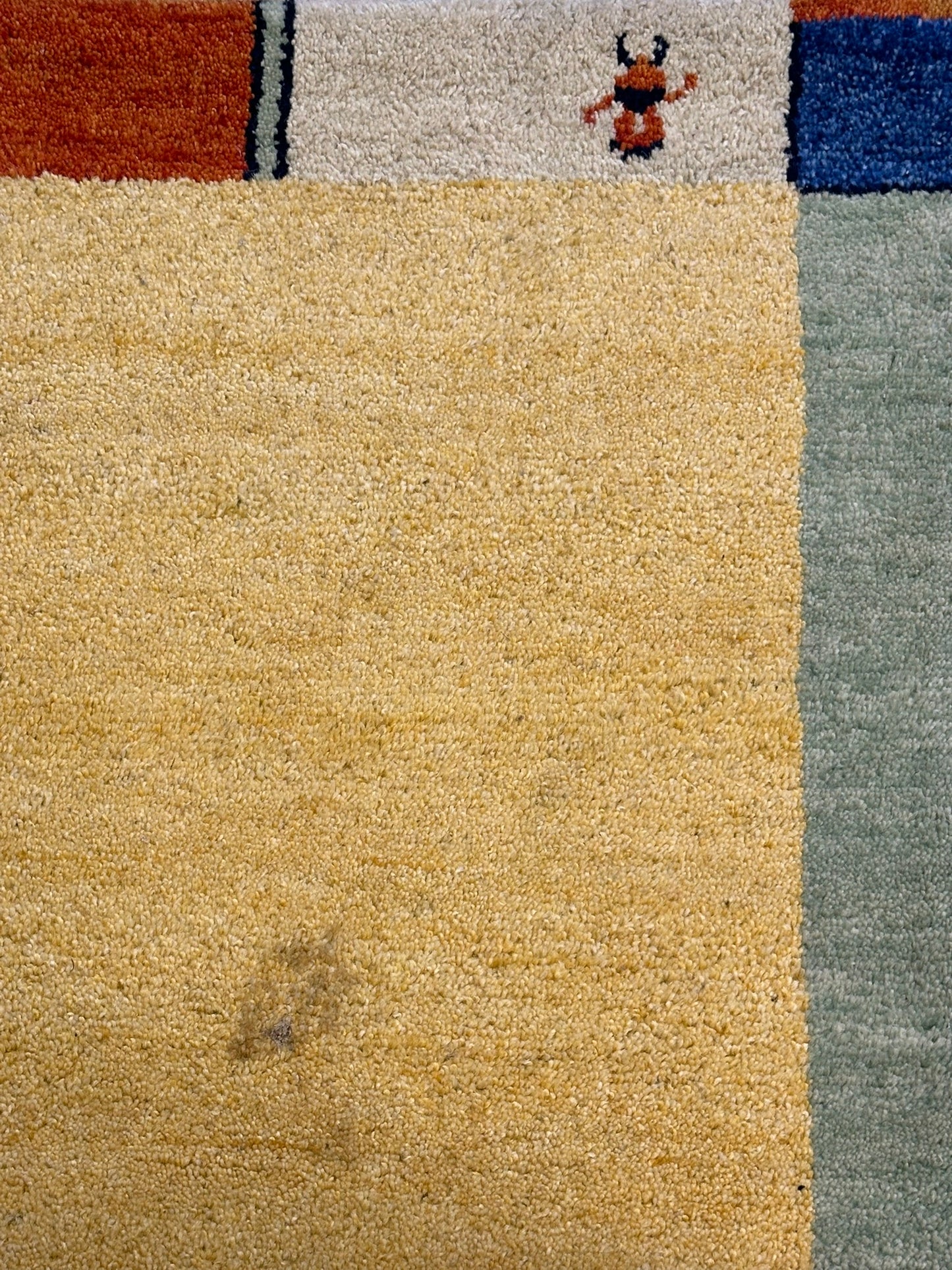 Handgeknüpfter Gabbeh Teppich Indien 140 x 70 cm