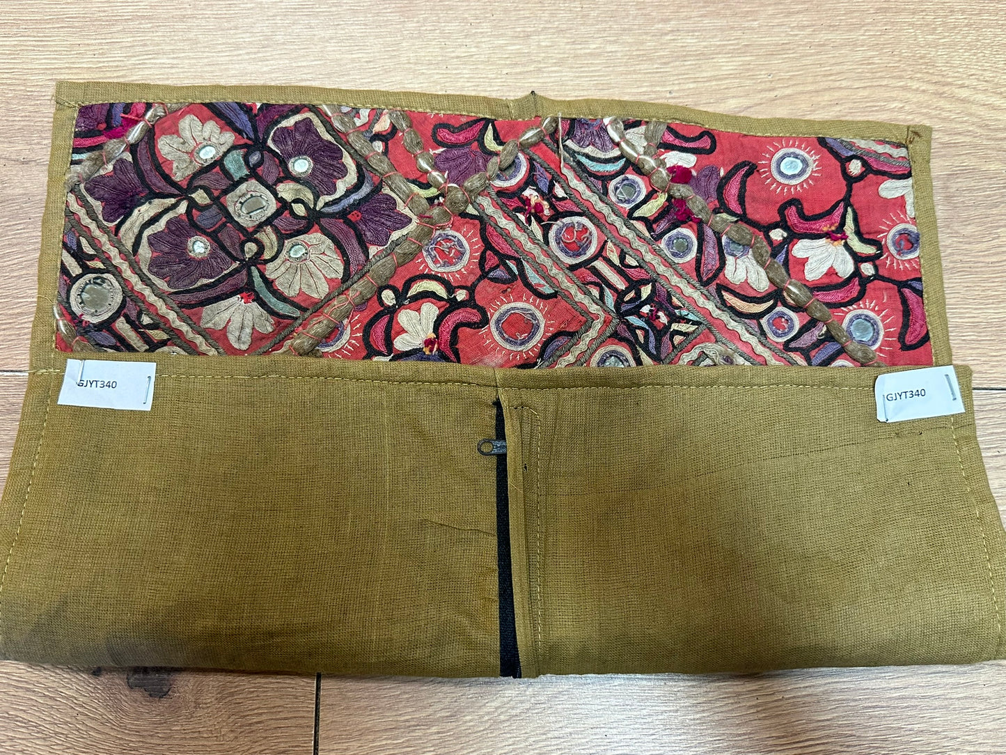 Antik Orientteppich handgeknüpft Turkmen Kelim Textil 40x40 cm