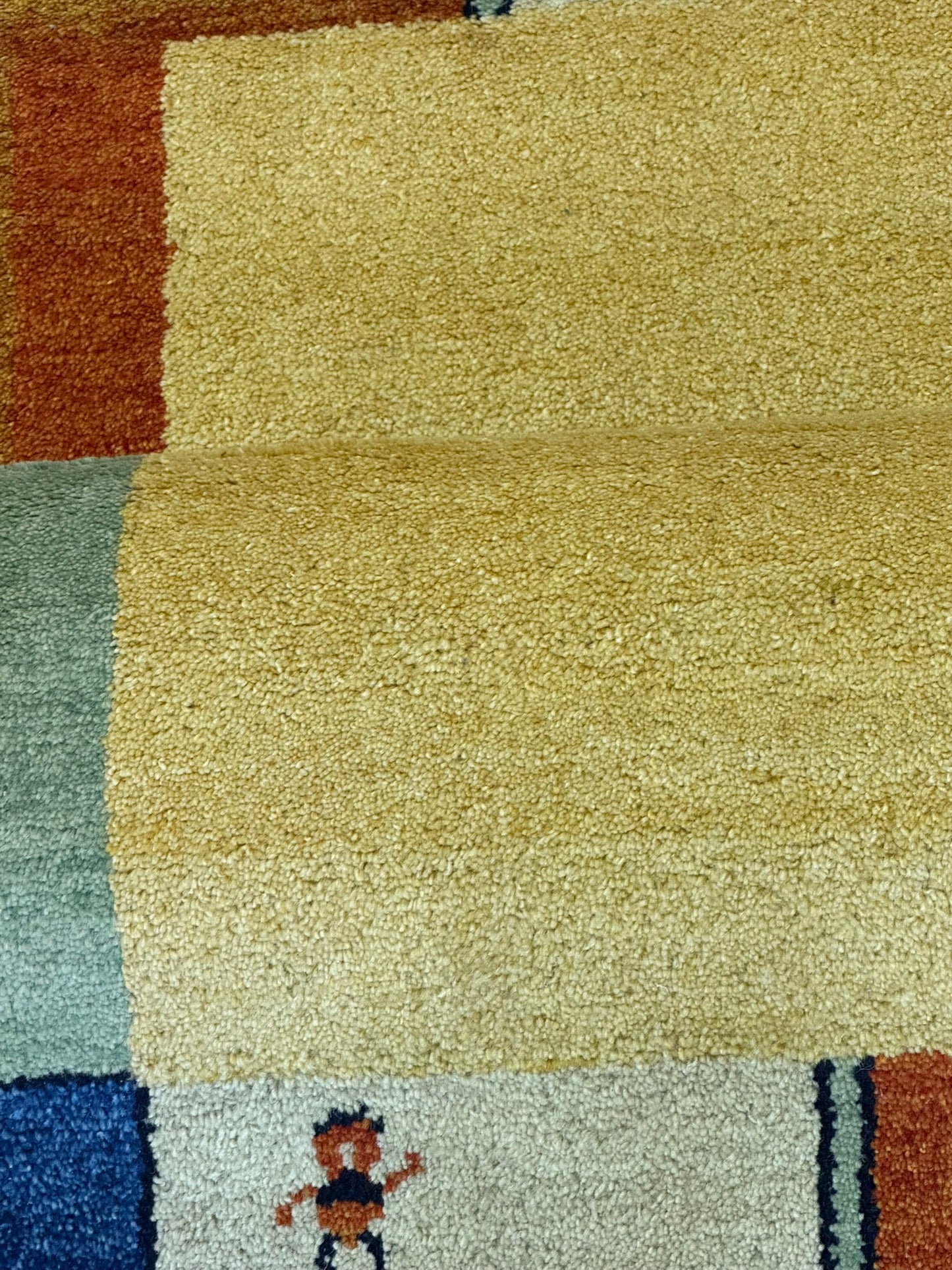 Handgeknüpfter Gabbeh Teppich Indien 140 x 70 cm