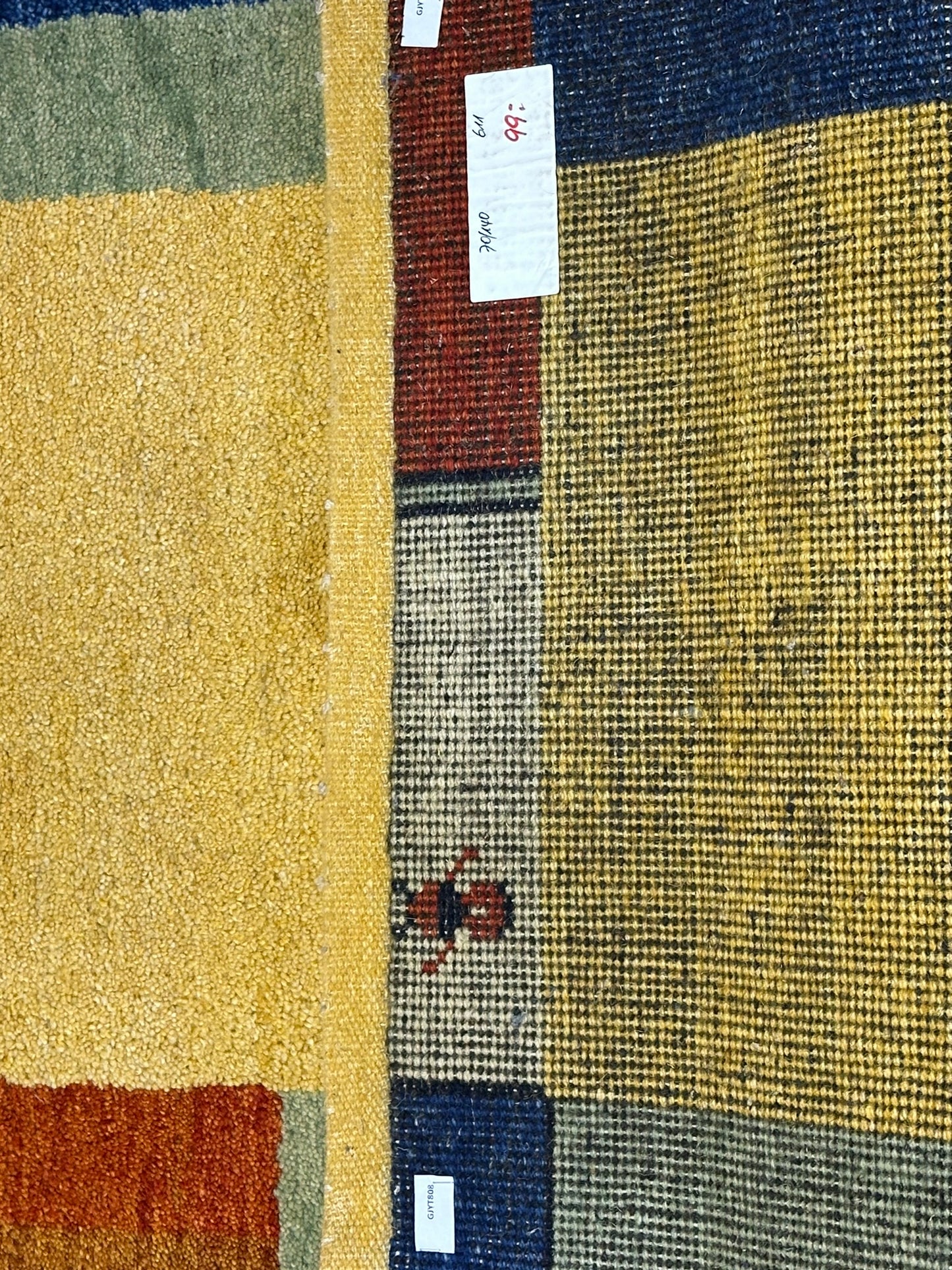 Handgeknüpfter Gabbeh Teppich Indien 140 x 70 cm
